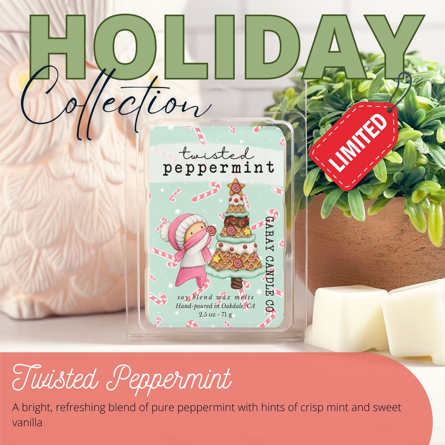 Twisted Peppermint Holiday WaxMelt