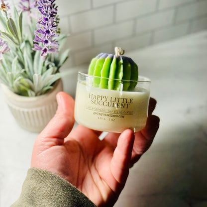 Happy Little Succulent 5 oz Soy Blend Candle