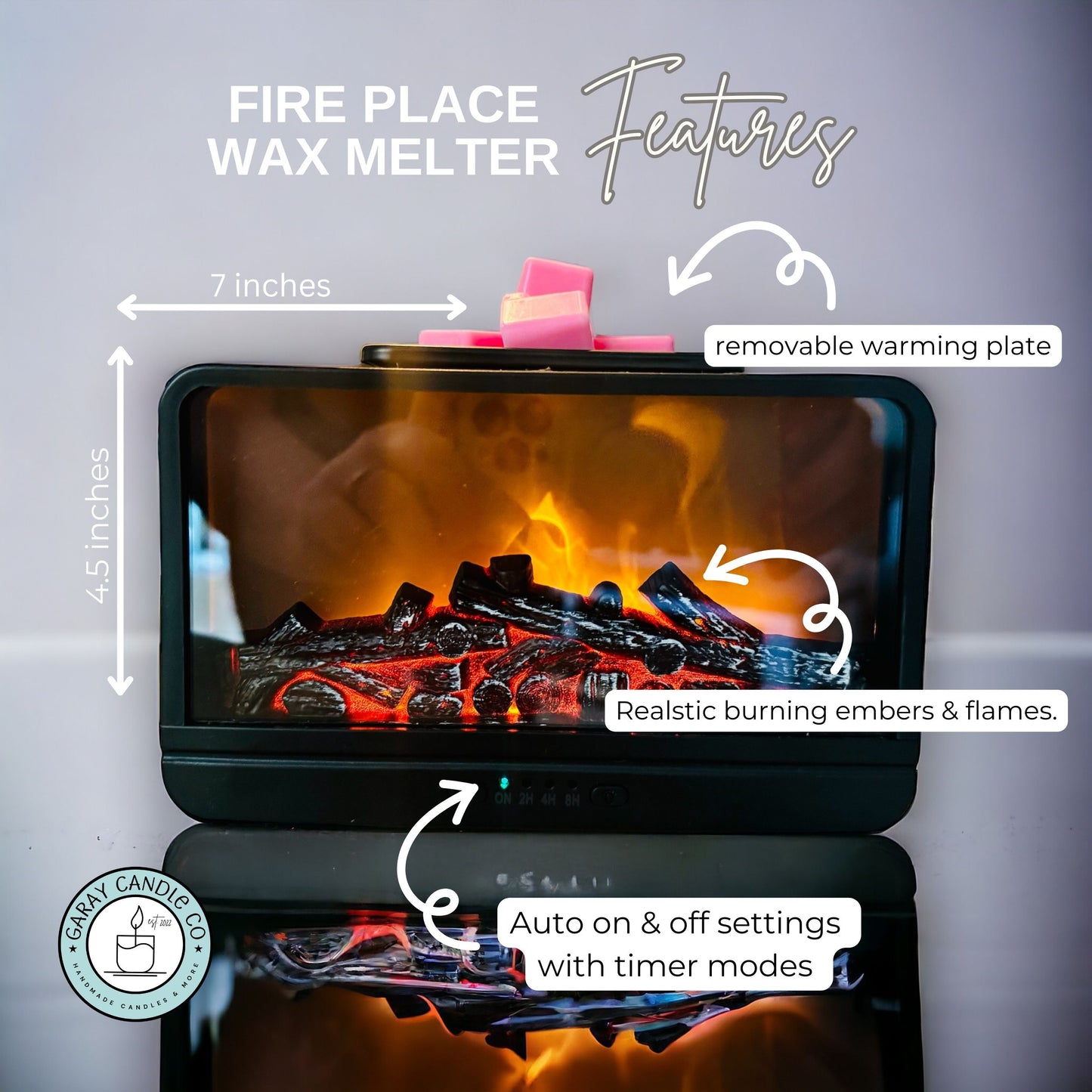 Realistic Fireplace Wax Melter