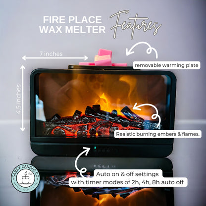 Black Fireplace Wax Melt Warmer