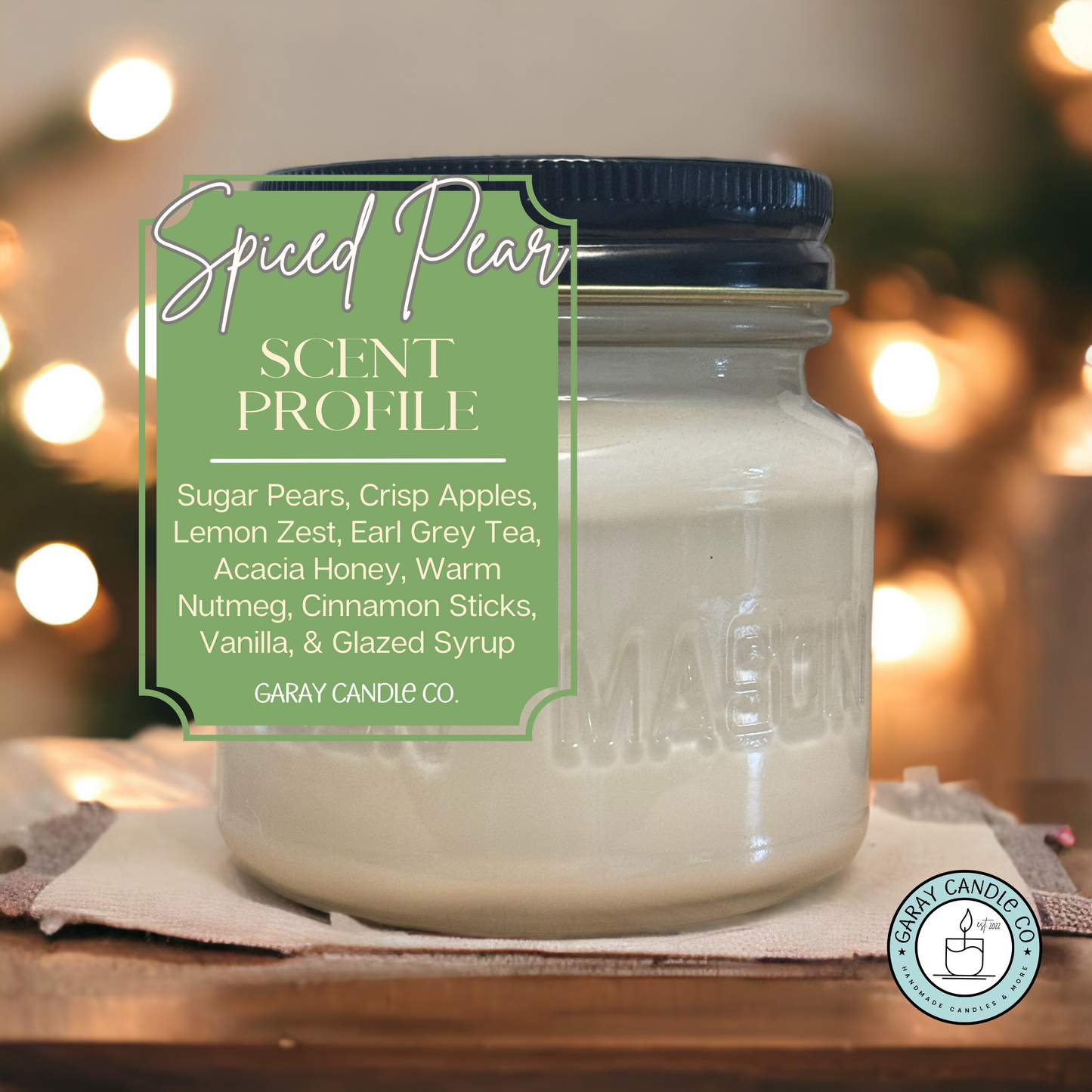 Mason Jar Soy Wax Candles 8 oz