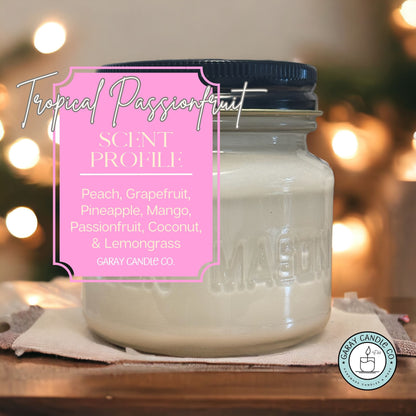 Mason Jar Soy Wax Candles 8 oz