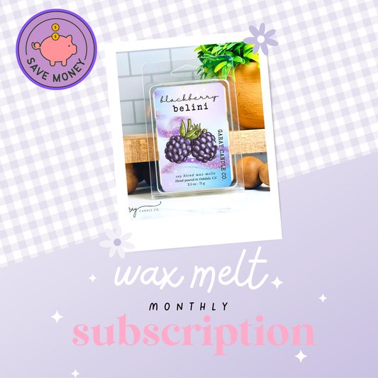 Monthly Soy Blend Wax Melt Subscription (4 Wax Melts)